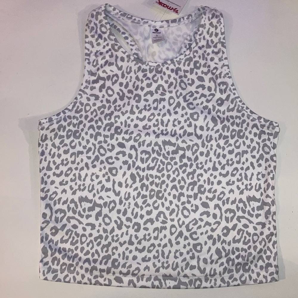 90 degree reflex Leopard print workout tank